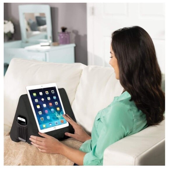 Pillow Pad Gray Deluxe Premium Multi-Angle Soft Tablet Stand NEW SEALED Mem Foam - Picture 4 of 12